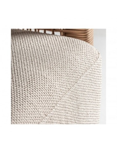 Sillón Trena Madera De Teka Reciclada 85x88x88 Estilo Boho - 8