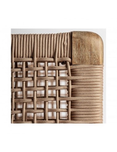 Sillón Trena Madera De Teka Reciclada 85x88x88 Estilo Boho - 27