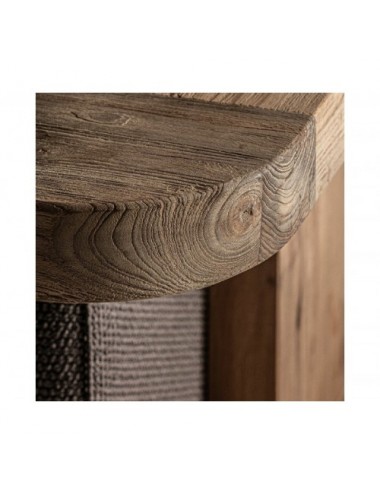 Sofá Corba Madera De Teka Reciclada 270x100x84 Estilo Colonial - 14