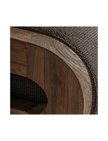 Tumbona Corba Madera De Teka Reciclada 92x212x88 Estilo Colonial - 13