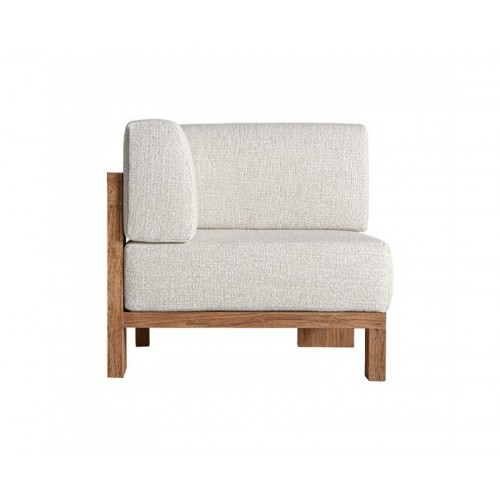 Módulo Sofá Esquinero Testa Madera De Teka Reciclada 86x86x83 Estilo Colonial - 1