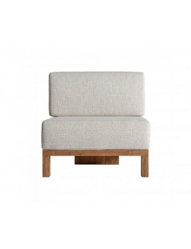 Módulo Sofá Central Testa Madera De Teka Reciclada 81x86x83 Estilo Colonial - 1