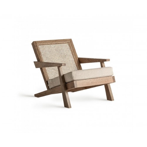 Sillón Wesweil Madera De Mango 65x90x68 Estilo Art Deco - 1