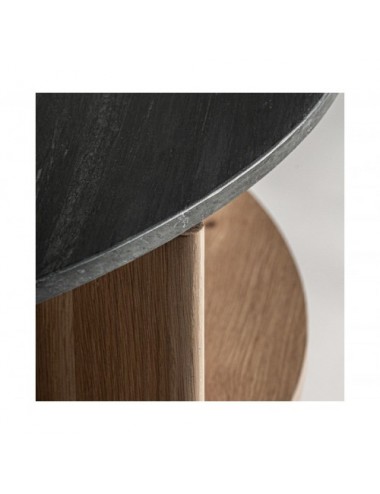 Mesa Auxiliar Nara Madera Roble 100x100x68 Estilo Contemporáneo - 4