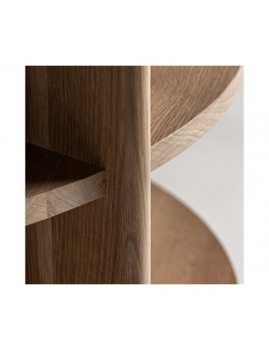 Mesa Auxiliar Nara Madera Roble 100x100x68 Estilo Contemporáneo - 5