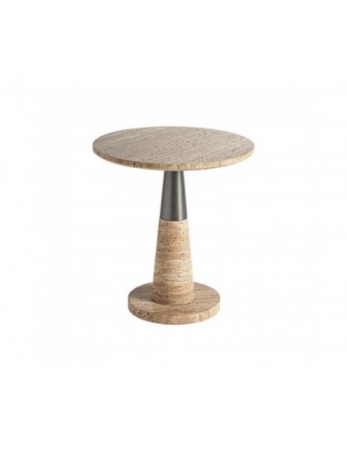 Mesa Auxiliar Rust Mármol 50x50x54 Estilo Art Deco - 1