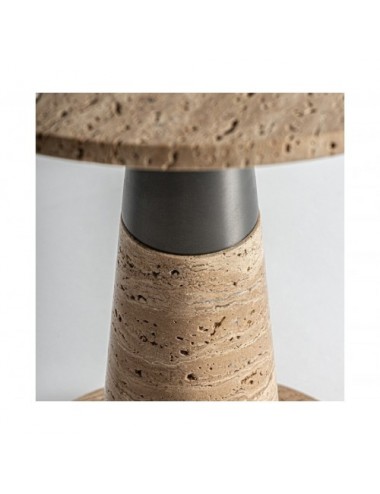 Mesa Auxiliar Rust Mármol 50x50x54 Estilo Art Deco - 3