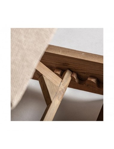 Tumbona Pure Madera De Teka Reciclada 210x80x21 Estilo Colonial - 8