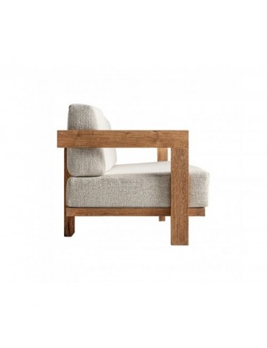 Sofá Testa Madera De Teka Reciclada 240x80x80 Estilo Colonial - 3