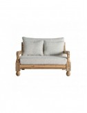 Sofá Jodphur Madera De Teka Reciclada 130x138x92 Estilo Colonial - 1