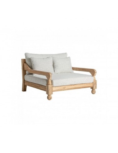 Sofá Jodphur Madera De Teka Reciclada 130x138x92 Estilo Colonial - 10