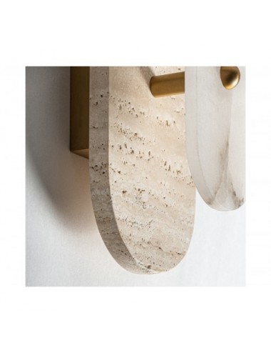 Aplique Tina Travertino 13x50x12 Estilo Art Deco - 3