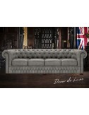 Sofá Chesterfield Original de 4 plazas piel Etna - 1