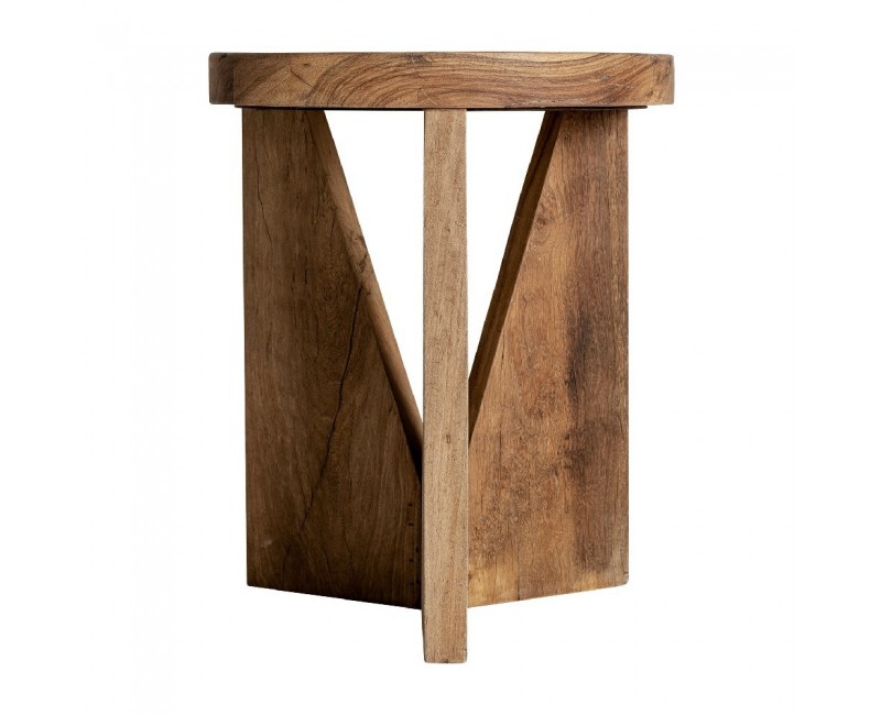 Mesa Auxiliar Cotard Madera Recuperada 46x46x56 Estilo Nórdico - 1