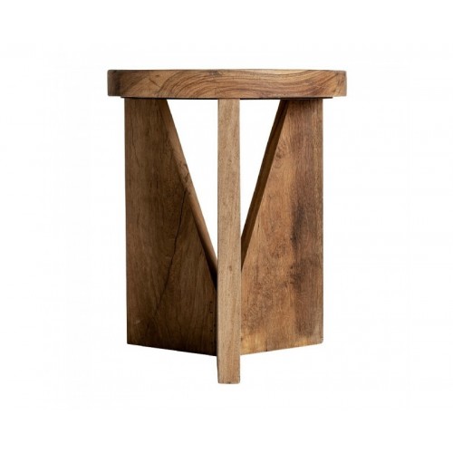 Mesa Auxiliar Cotard Madera Recuperada 46x46x56 Estilo Nórdico - 1