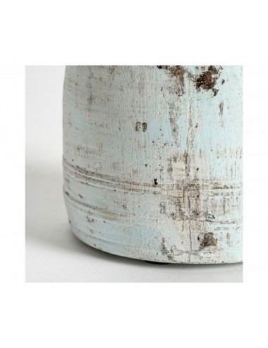 Jarrón Kalid Madera Recuperada 20x20x30 Estilo Étnico - 4