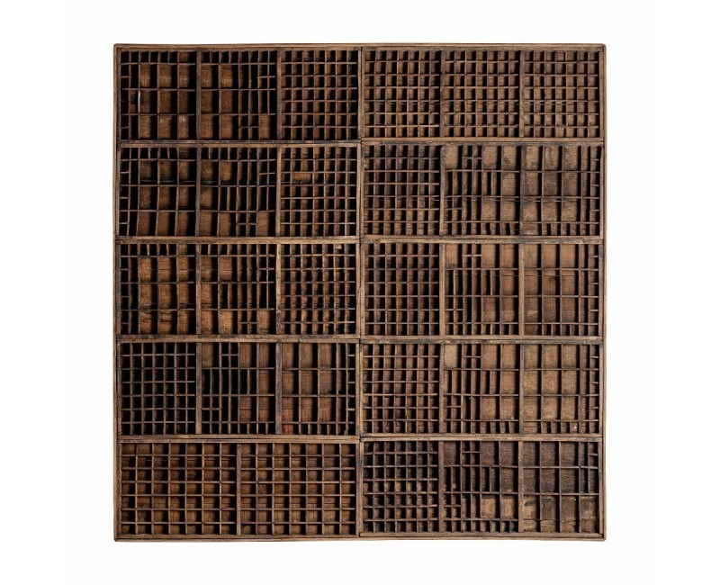 Panel Decorativo Kashere Madera Recuperada 160x7x163 Estilo Étnico - 1