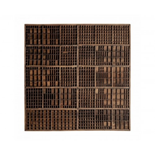 Panel Decorativo Kashere Madera Recuperada 160x7x163 Estilo Étnico - 1