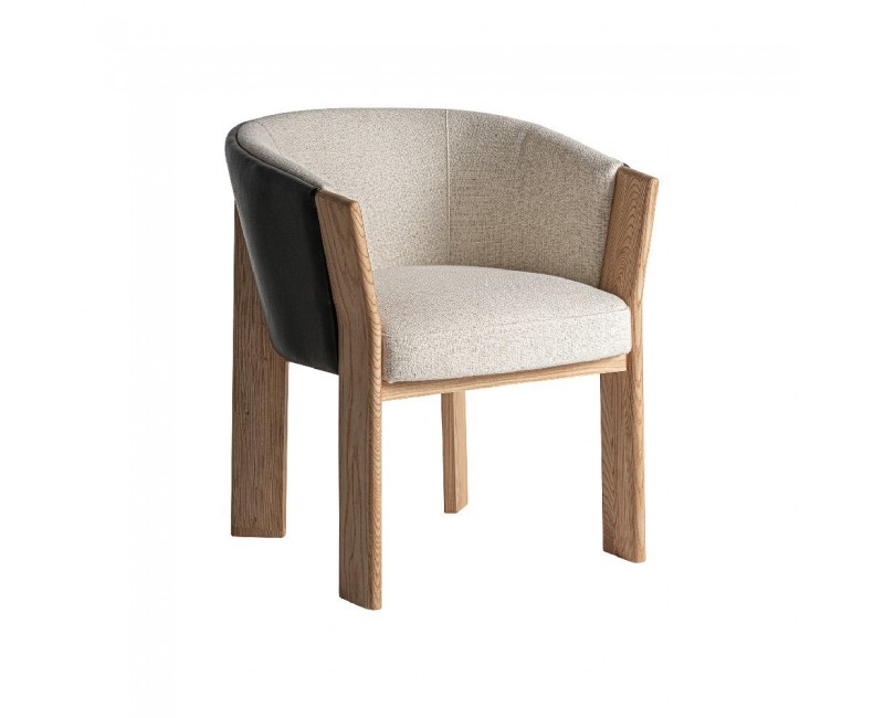 Silla Nara Piel 62x62x74 Estilo Contemporáneo - 1