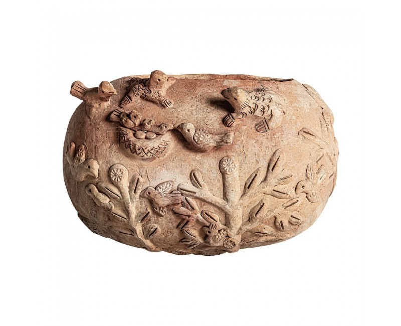 Centro De Mesa Terracota 33x22x23 Estilo Oriental - 1