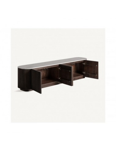 Mueble Tv Cenves Madera De Mango 200x40x50 Estilo Art Deco - 3