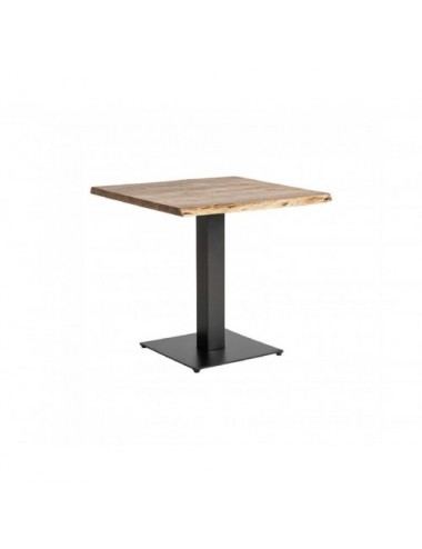 Mesa Bar Tinjat Madera De Acacia 80x80x78 Estilo Industrial - 1