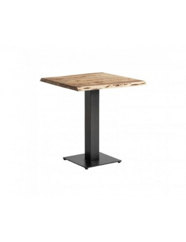 Mesa Bar Tinjat Madera De Acacia 70x70x78 Estilo Industrial - 1