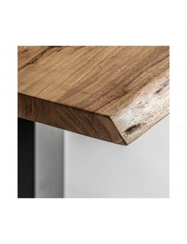 Mesa Bar Tinjat Madera De Acacia 70x70x78 Estilo Industrial - 3