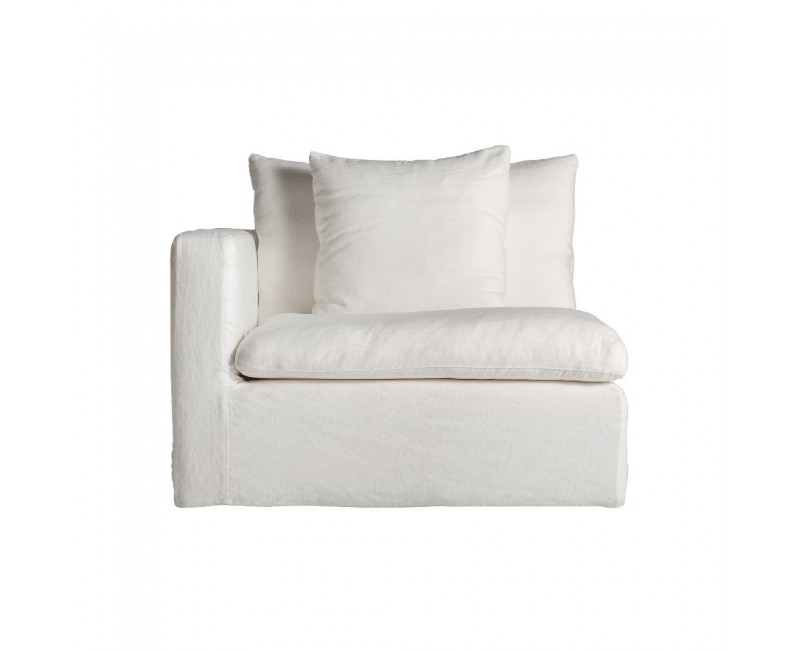 Módulo Sofá Esquinero Agde Lino 103x100x84 Estilo Art Deco - 1