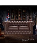 Sofá Chesterfield Original de 2 plazas piel Old English - 1