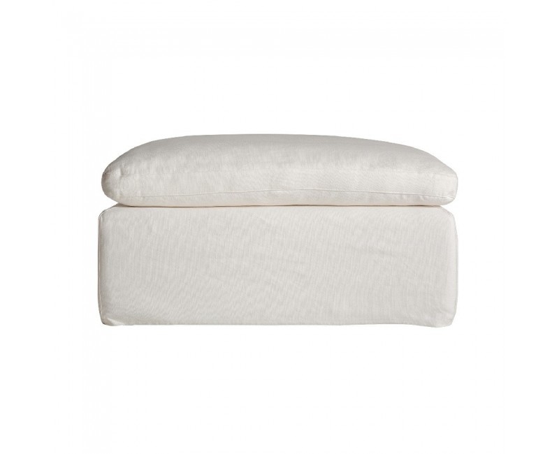 Módulo Sofá Reposapiés Agde Lino 90x90x48 Estilo Art Deco - 1