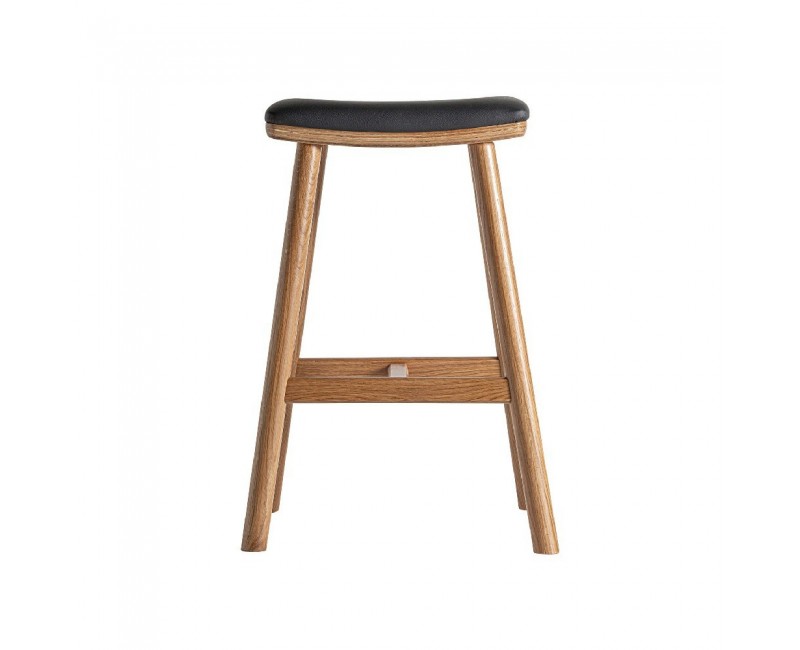 Taburete Marciac Madera Roble 47,5x40,5x68 Estilo Vintage - 1