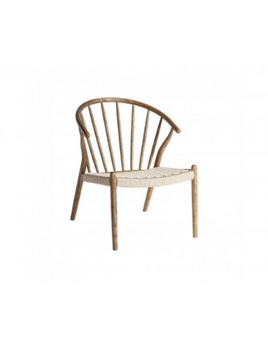 Sillón Morbihan Madera Roble 67x67x79 Estilo Boho - 1