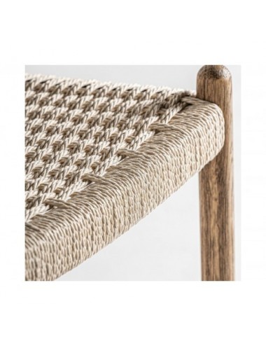 Sillón Morbihan Madera Roble 67x67x79 Estilo Boho - 7