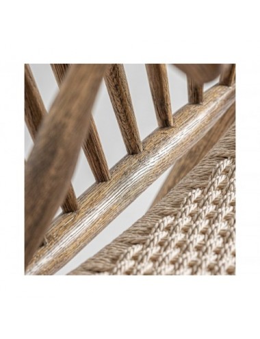 Sillón Morbihan Madera Roble 67x67x79 Estilo Boho - 9