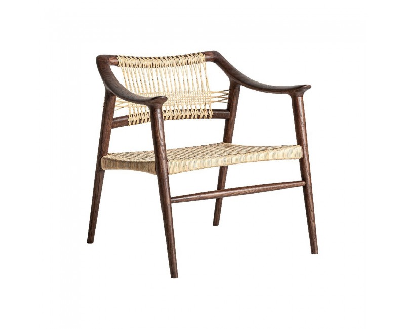 Silla Buer Madera De Fresno 68x69x74 Estilo Boho - 1