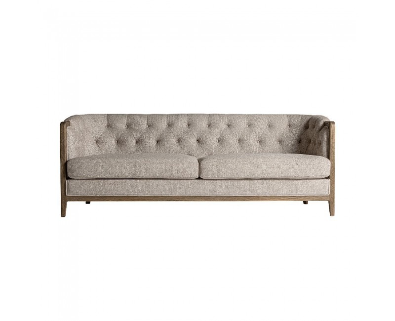 Sofá Silz Madera De Fresno 206x81x76 Estilo Colonial - 1