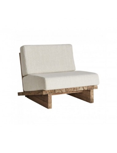 Sillón Pure Madera De Teka Reciclada 90x100x73 Estilo Colonial - 1