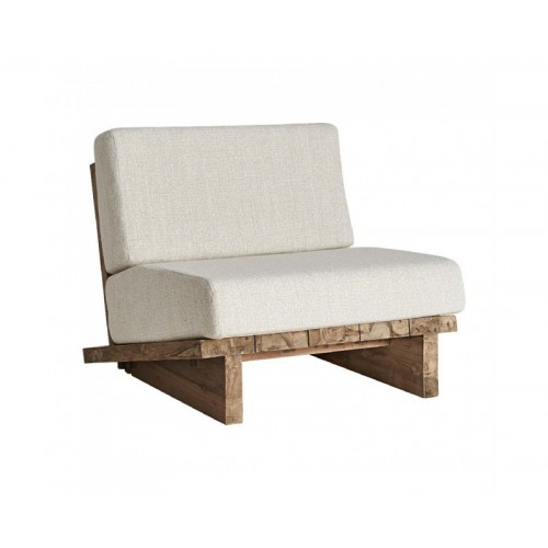 Sillón Pure Madera De Teka Reciclada 90x100x73 Estilo Colonial - 1