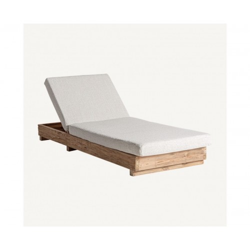 Tumbona Pure Madera De Teka Reciclada 210x80x33 Estilo Colonial - 1