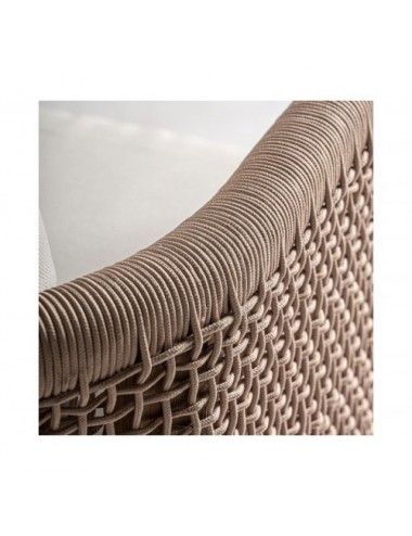 Sillón Trena Madera De Teka Reciclada 85x88x70 Estilo Boho - 9