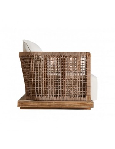 Sofá Trena Madera De Teka Reciclada 320x90x70 Estilo Boho - 3