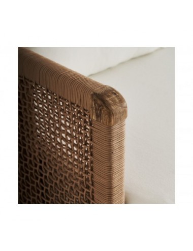 Sofá Trena Madera De Teka Reciclada 320x90x70 Estilo Boho - 5