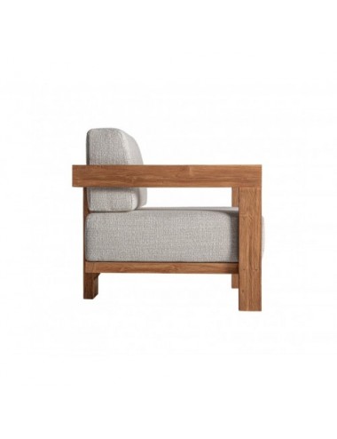 Sillón Testa Madera De Teka Reciclada 85x85x80 Estilo Colonial - 3