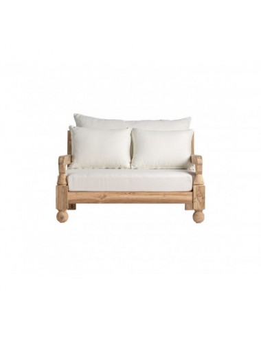 Sofá Jodphur Madera De Teka Reciclada 130x138x92 Estilo Colonial - 1
