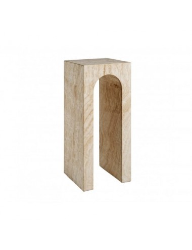 Consola Thiennes Travertino 35x35x80 Estilo Art Deco - 1