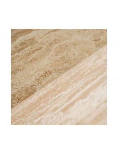 Mesa De Centro Thiennes J 2 Travertino 100x100x40 Estilo Art Deco - 7