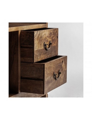 Mostrador Agen Madera De Teka Reciclada 206x55x108 Estilo Colonial - 8