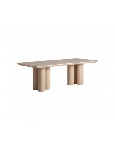 Mesa Comedor Prayssac Chapa De Roble 240x110x78 Estilo Art Deco - 1