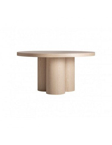 Mesa Comedor Prayssac Chapa De Roble 150x150x76 Estilo Art Deco - 1